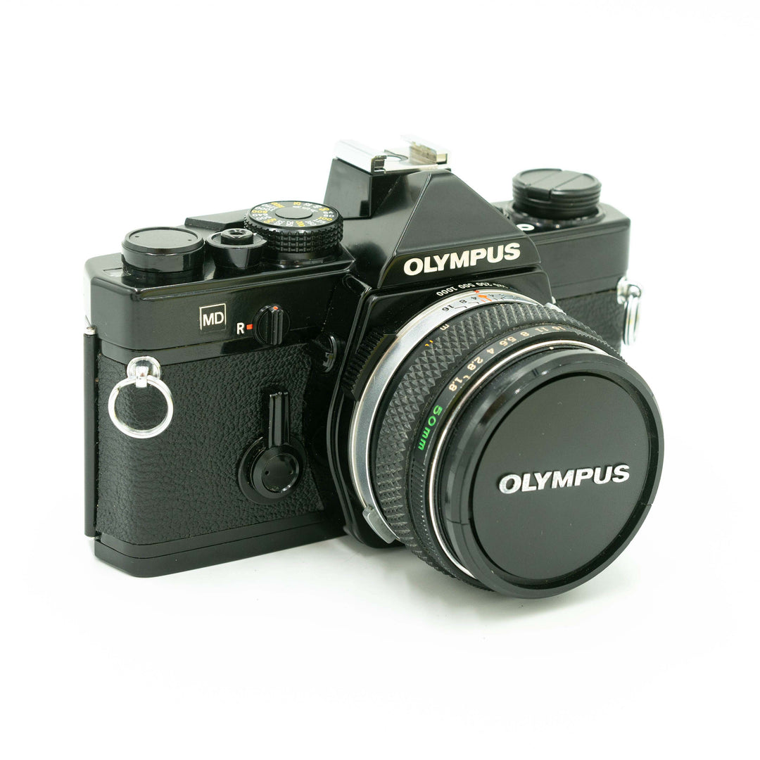 フィルムカメラ Olympus OM-2 Black + F.ZUIKO 50mm F/1.8 Olympus Zuiko 50mm f/1.8 Manual Focus Lens for OM-Mount {49}