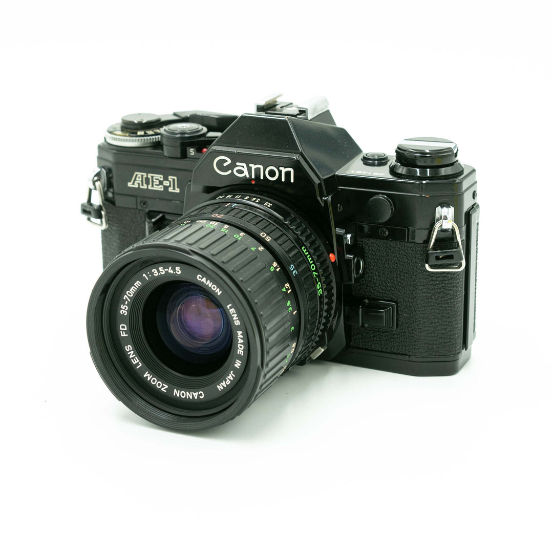 CANON AE-1 PROGRAM レンズ ZOOM FD 35-70㎜ Canon AE-1 Program Black / Lens New FD 35-70mm f/3.5-4.5 Exc