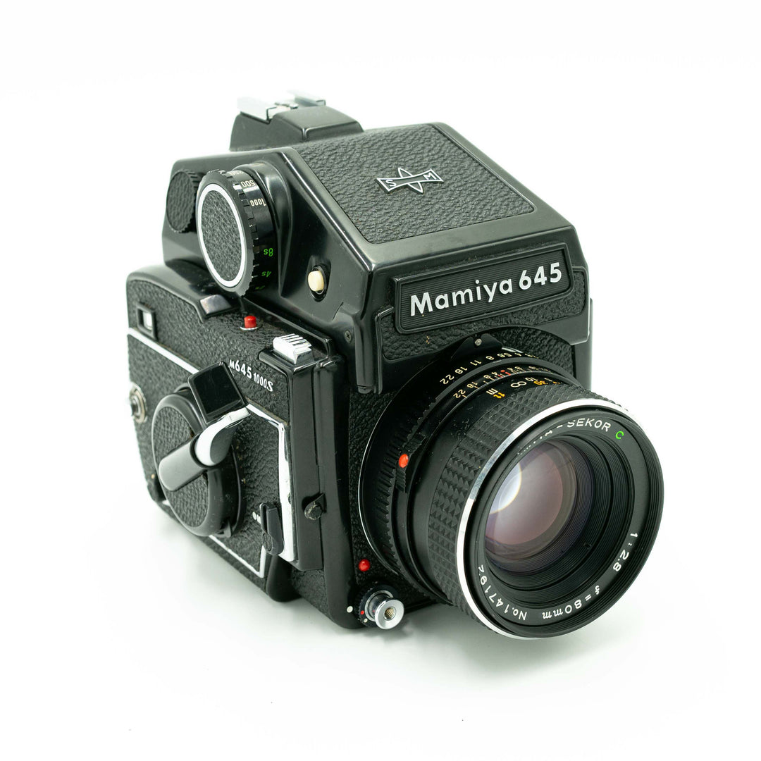 動作品 Mamiya M645 1000S Sekor C 80mm f2.8 File:Mamiya M645 1000S with Sekor C 80mm F1.9 lens mounted