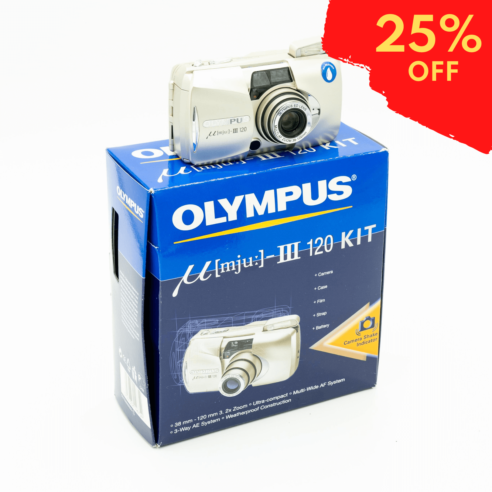 【動作品】OLYMPUS μ[mju:]-III 120 コンパクトカメラ 中古】OLYMPUS オリンパス μ[mju:]-III ミューIII 120